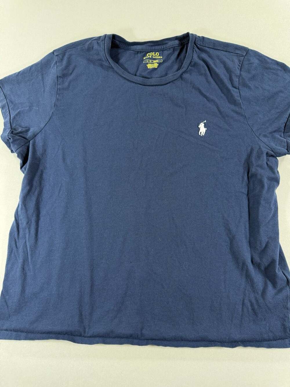 Polo Ralph Lauren Navy Blue Women’s Large Short Sleeve Cotton Jersey Crewneck T-
